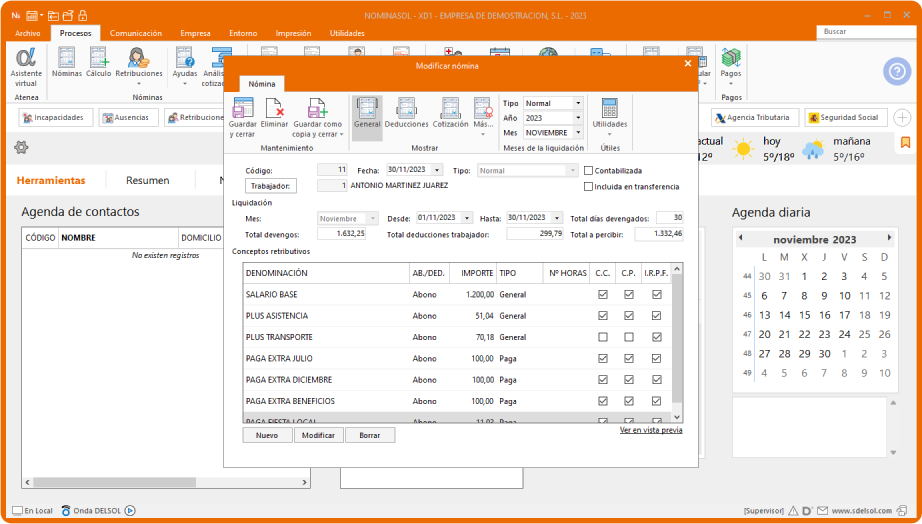 Software y sistema globales de gestión de nóminas