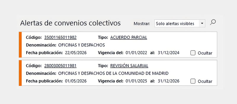 Gestor de alerta de convenios